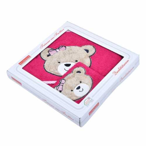 TEDDYKOPF BEERE GESCHENKEKARTON
