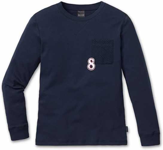 Schiesser Langarmshirt blau "acht"