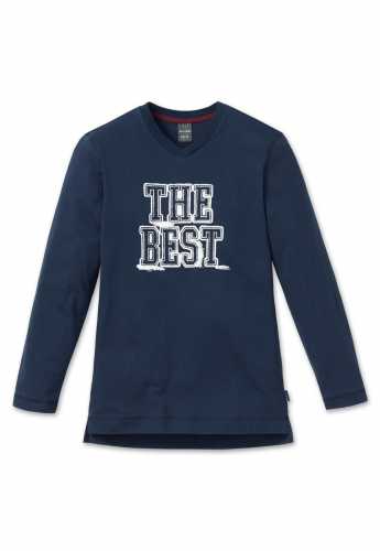 Schiesser Jungen Langarm-Shirt blau "the best"