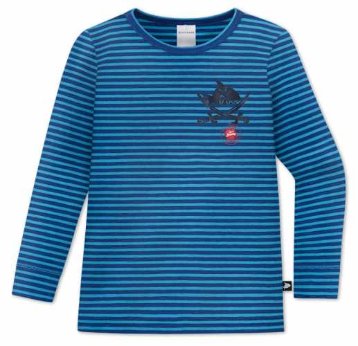 Schiesser Langarmshirt blau "Capt'n Sharky"