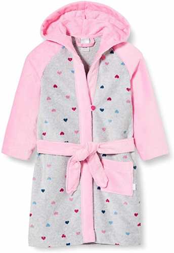 Bademantel pink/grau " GIRLS WORLD Frottee"