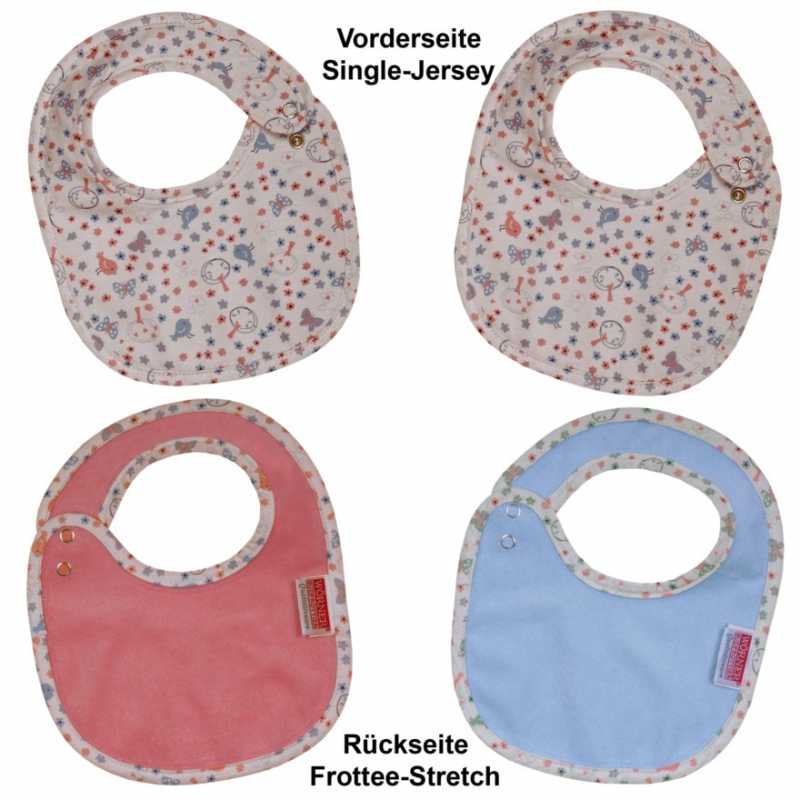 Vogel  Druckknopflatz 22x29 cm 2er Set mit Nässeschutz