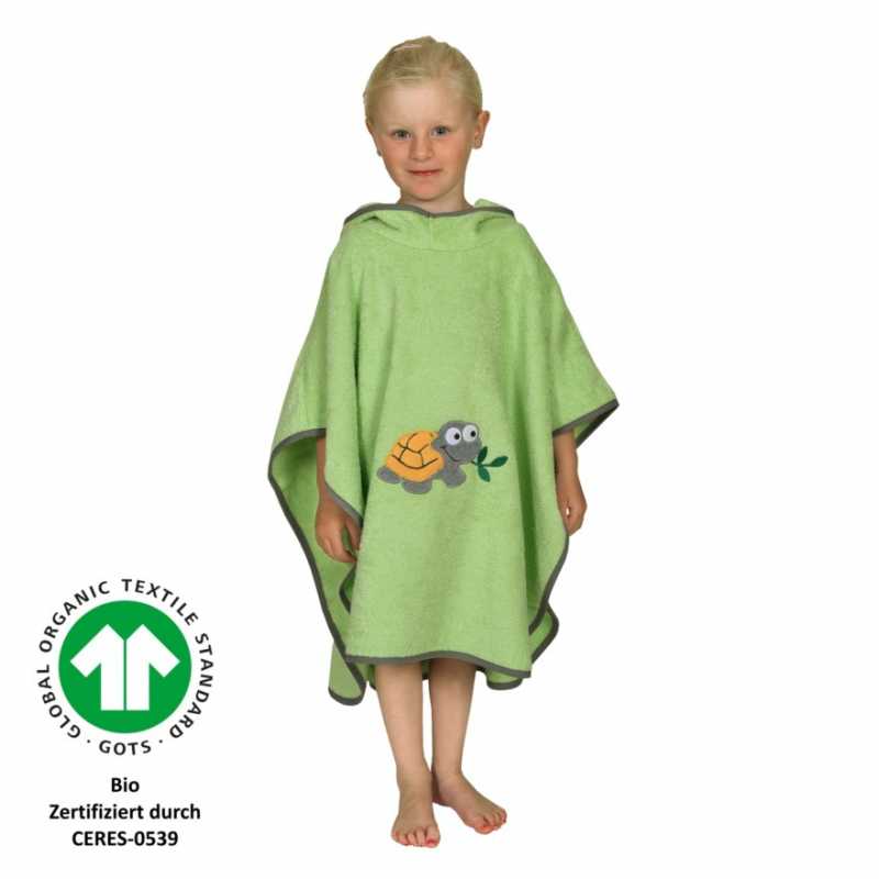 BIO SCHILDKRÖTE OPAL GRÜN BADE-PONCHO