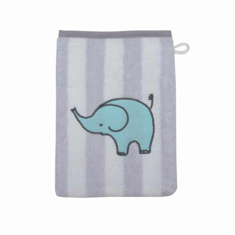 Waschhandschuh "Elefant Ringel chrom" 15x20 cm Waschhandschuh "Elefant Ringel chrom" 15x20 cm