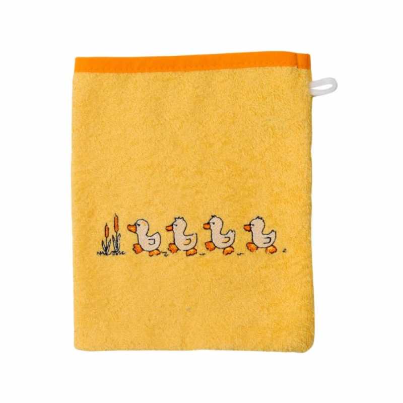 Waschhandschuh "Entchen gelb" 15x20 cm