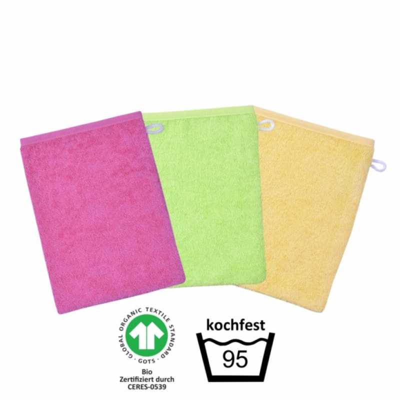 Kochfeste Waschhandschuhe 15x20 cm 3er Set