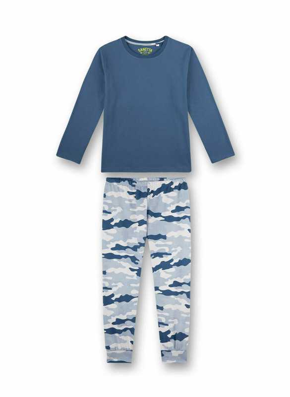 Schlafanzug blau Army