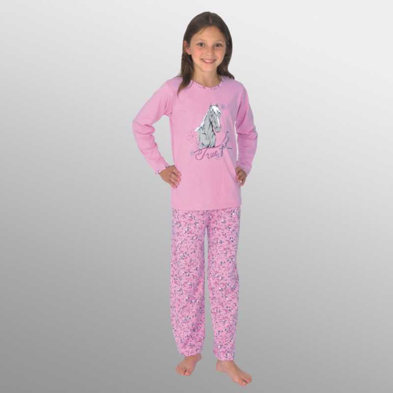 PFERD ROSA SCHLAFANZUG GRÖßE 176 PFERD ROSA SCHLAFANZUG GRÖßE 176