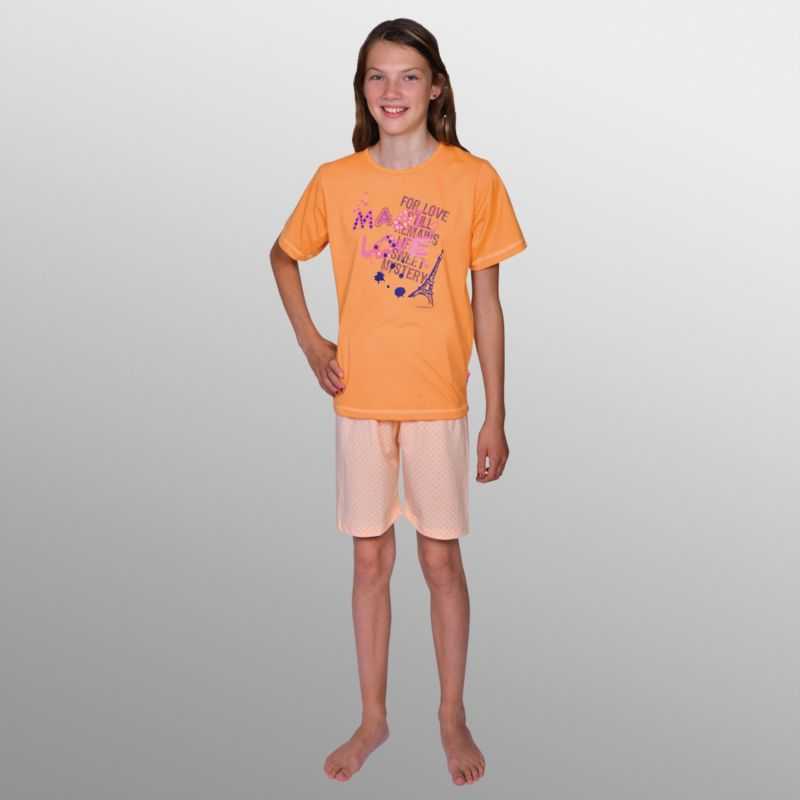 Shorty/Jersey-Schlafanzug kurz "Magic love maracuja"