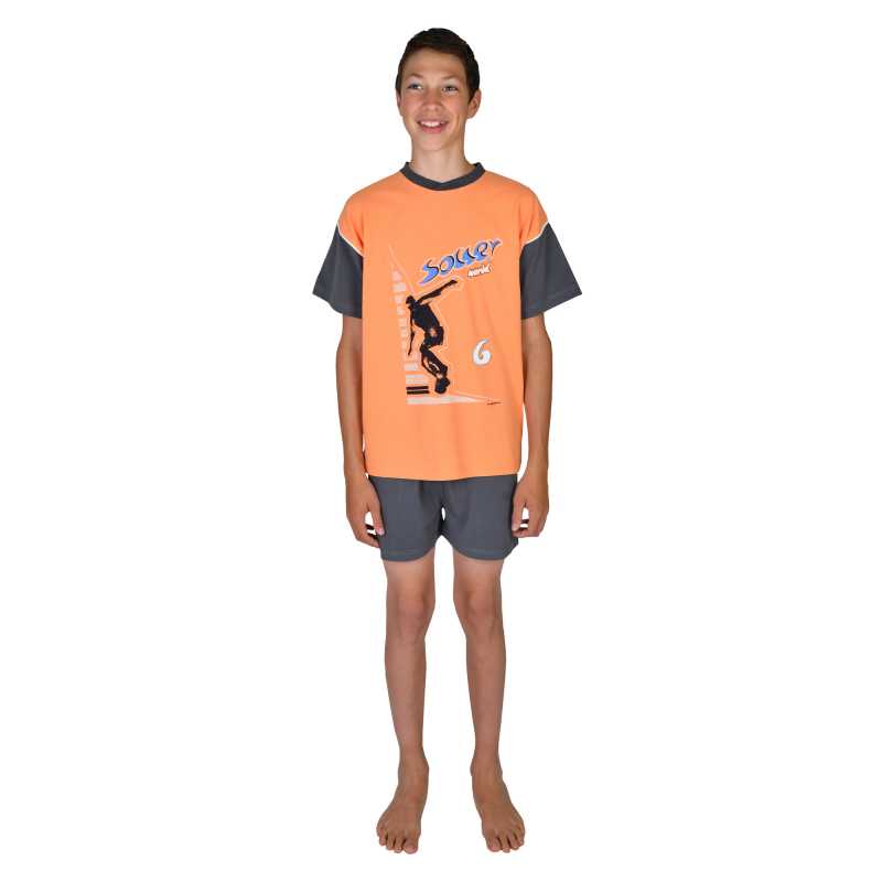 Shorty/Jersey-Schlafanzug kurz "Soccer Orange"