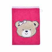 Waschhandschuh "Teddykopf beere" 15x20 cm