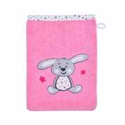 Waschhandschuh "Hase bubblegum" 15x20 cm