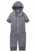 Mädchen Jumpsuit grau pink  "Hasen Print"