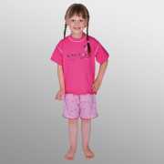 Shorty/Jersey-Schlafanzug kurz "Schmetterling rosenpink"