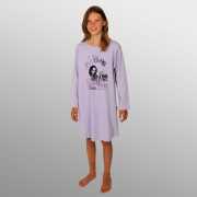 langarm Sleepshirt/Nachthemd "Face2Face lila"